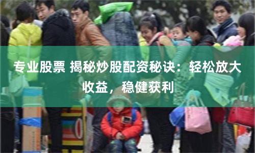 专业股票 揭秘炒股配资秘诀：轻松放大收益，稳健获利